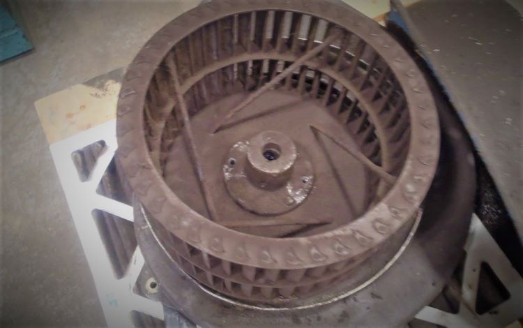 To show a blower fan of an electric motor